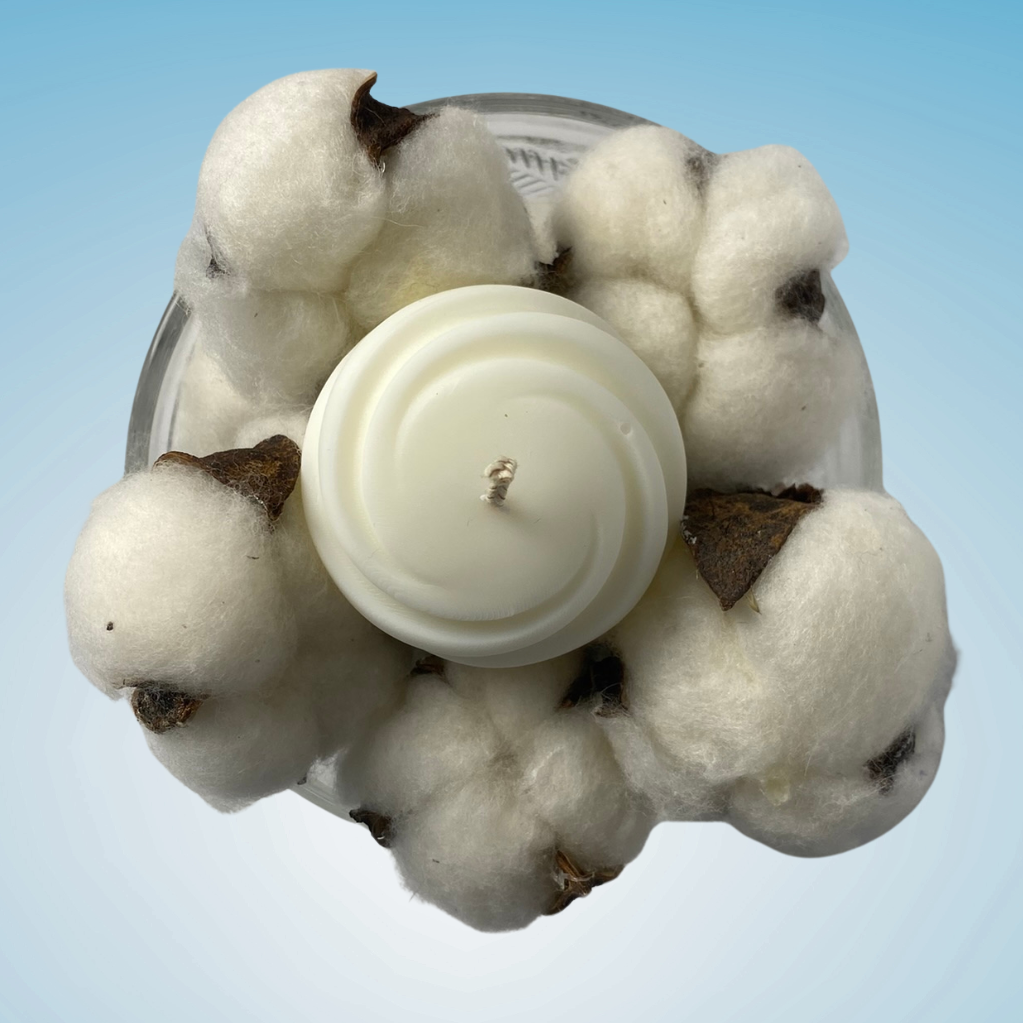 Twisted Orb Candle - Clean Cotton